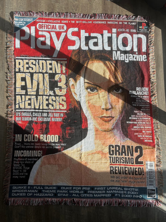 Resident Evil Playstation Magazine Tapestry Blanket