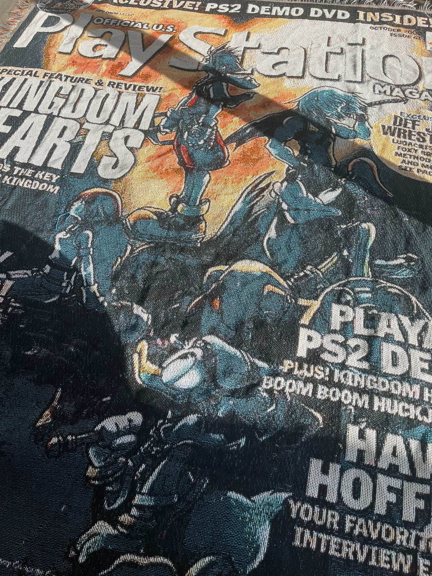 Kingdom Hearts Playstation Magazine Tapestry Blanket